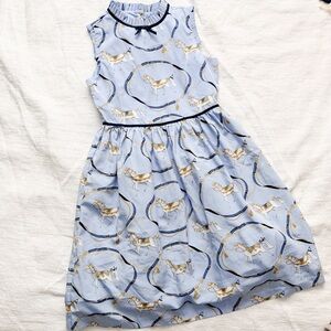 Janie and Jack Blue Horse Pattern Dress